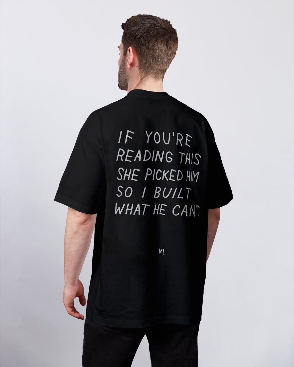 Oversized Heavyweight T-Shirt – If You're Reading [Built What He Can't]