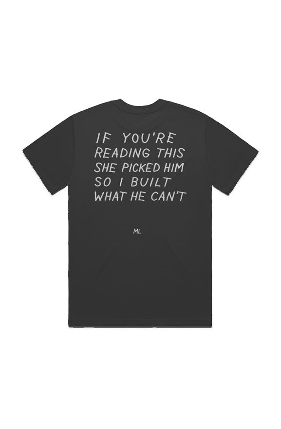 Oversized Heavyweight T-Shirt – If You're Reading [Built What He Can't]